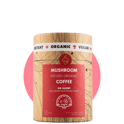 Go Glow – organic instant coffee with Chaga and Chanterelle-Boost your immune system-Mushroom Cups