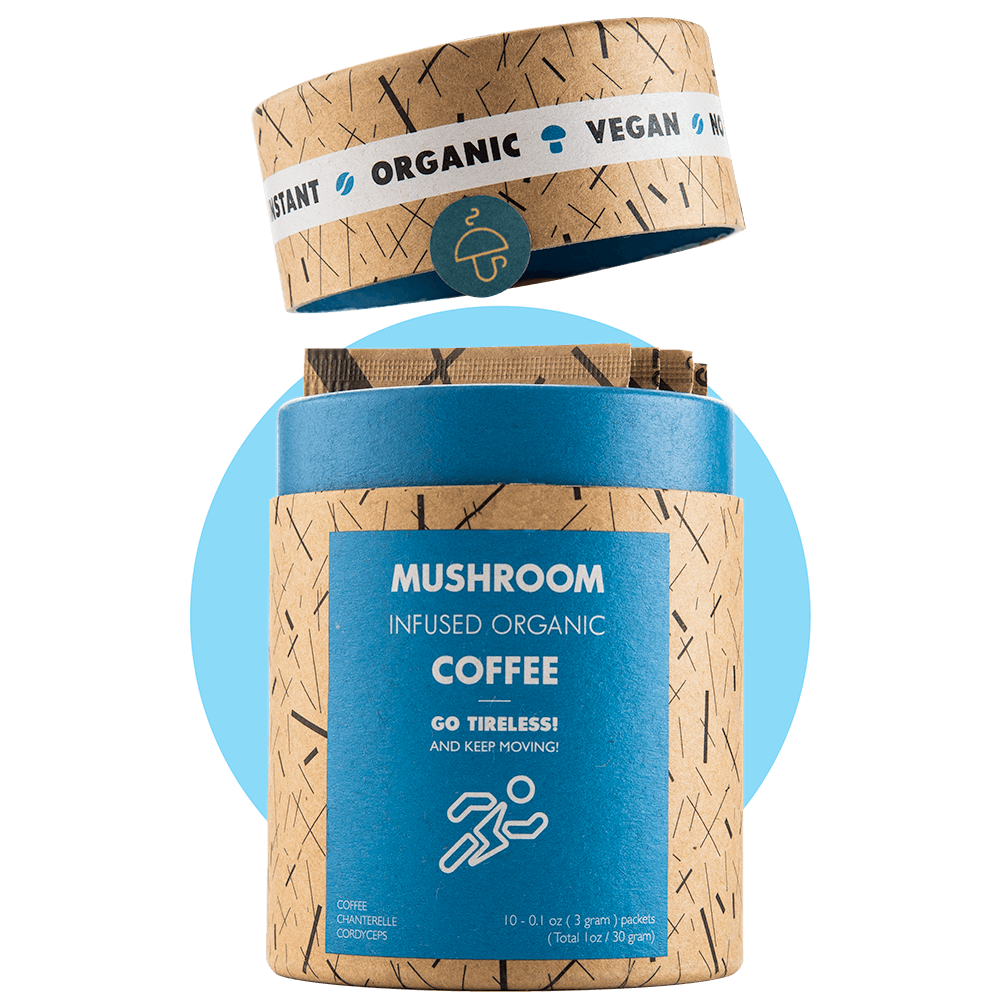 Go Tireless – organic instant coffee with Cordyceps and Chanterelle